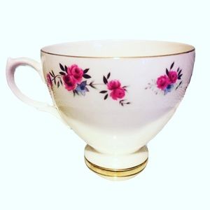 Vintage Queen Anne Bone China Pink Flower Tea Cup